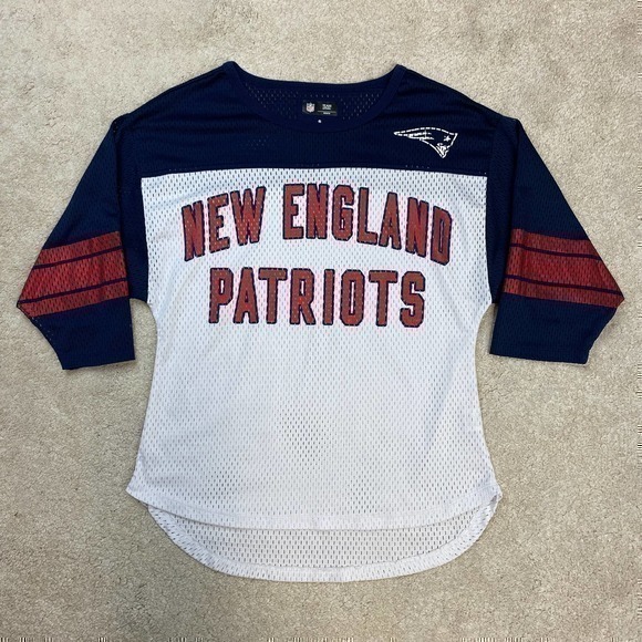 NFL Team Apparel New England Patriots Jersey Style Top Size S - Picture 1 of 4